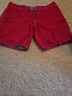 Birdwell Beach Britches Board Shorts - Men's 38 - Red - 9" Inseam